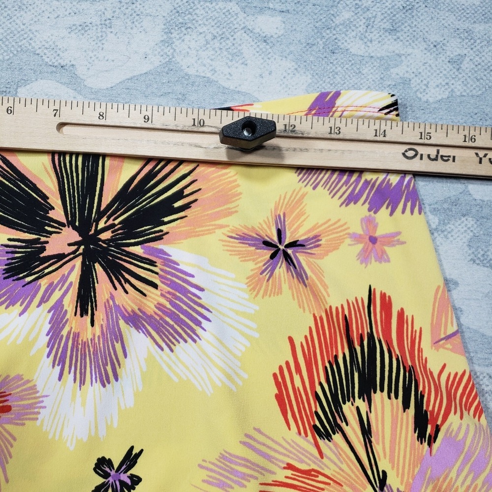 Bisou Bisou Skirt Womens Medium Yellow Floral Geo Print Maxi Pull On Lightweight - Picture 6 of 9